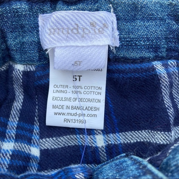 Boys Mud Pie Reverse Flannel Jeans - Picture 2 of 6